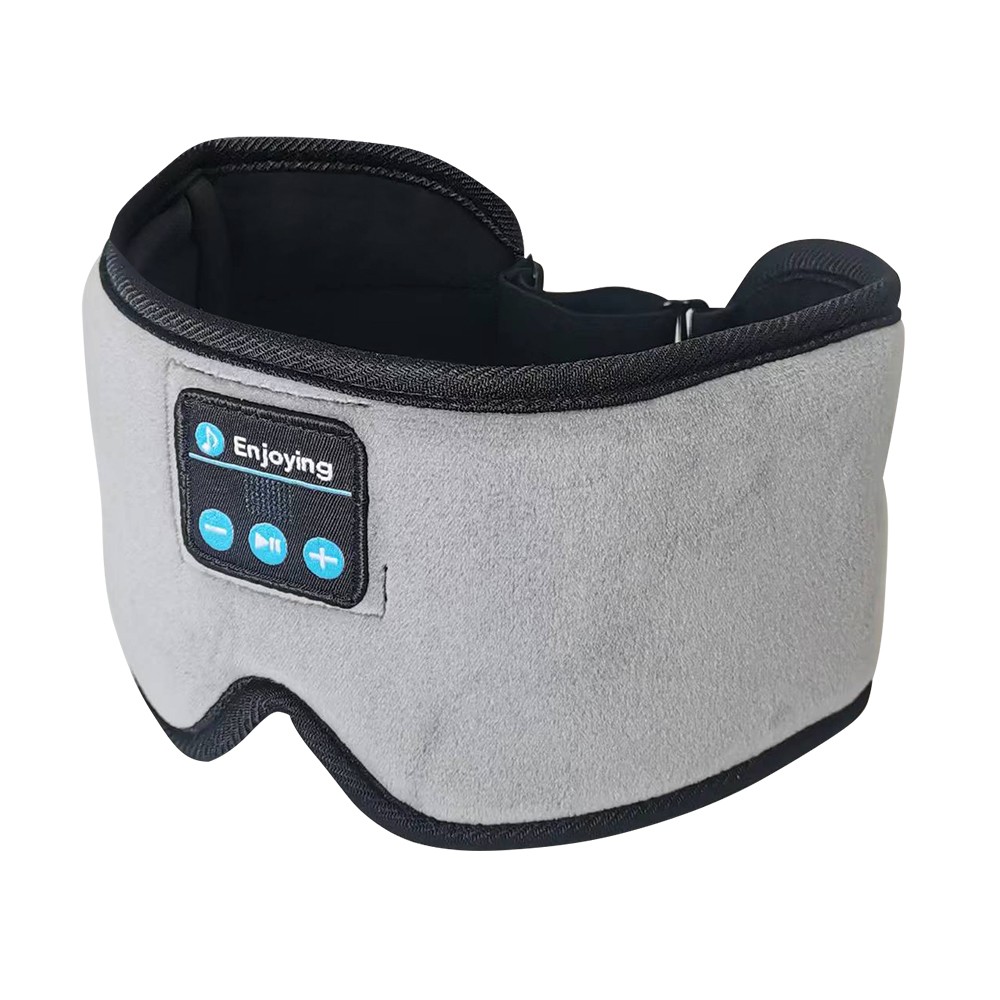 Masque pour les yeux de sommeil Bluetooth 3D, haut-parleur stéréo HD, gris