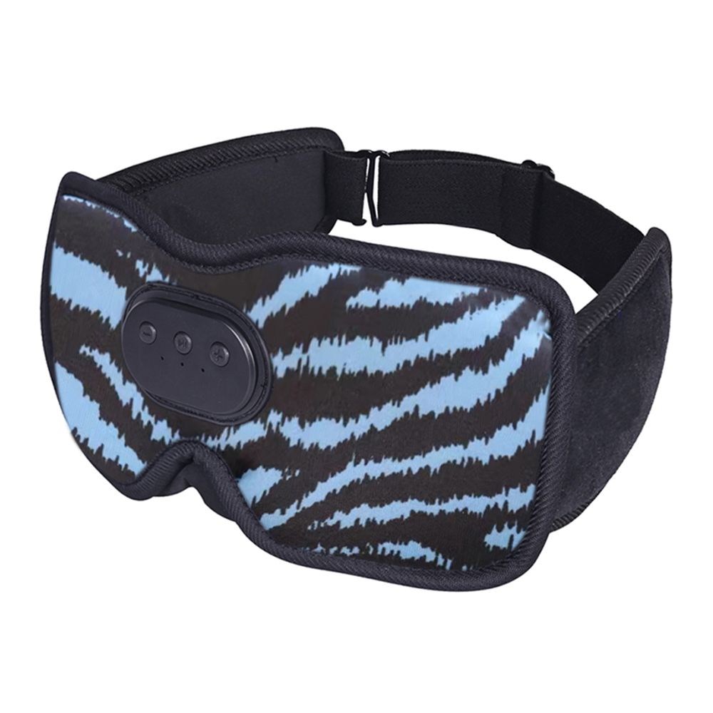 Masque pour les yeux de sommeil Bluetooth 3D, masque de musique sans fil bleu