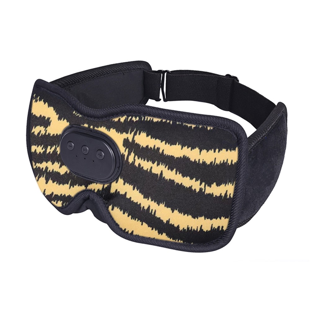 Masque pour les yeux de sommeil Bluetooth 3D, masque de musique sans fil jaune