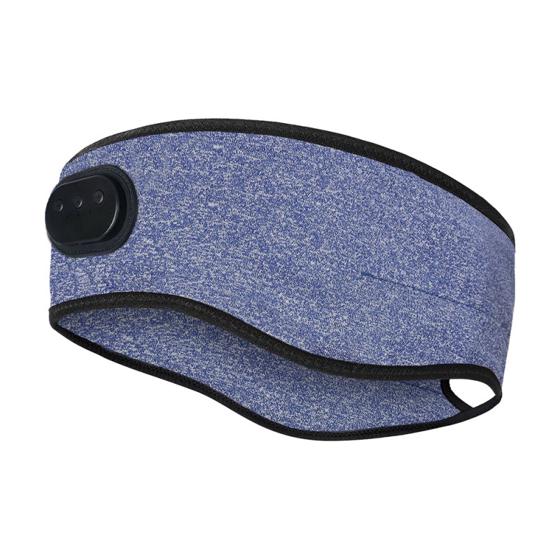 Casque de sport bandeau Bluetooth extensible bleu