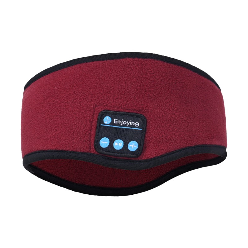 Casque serre-tête Bluetooth en velours rouge